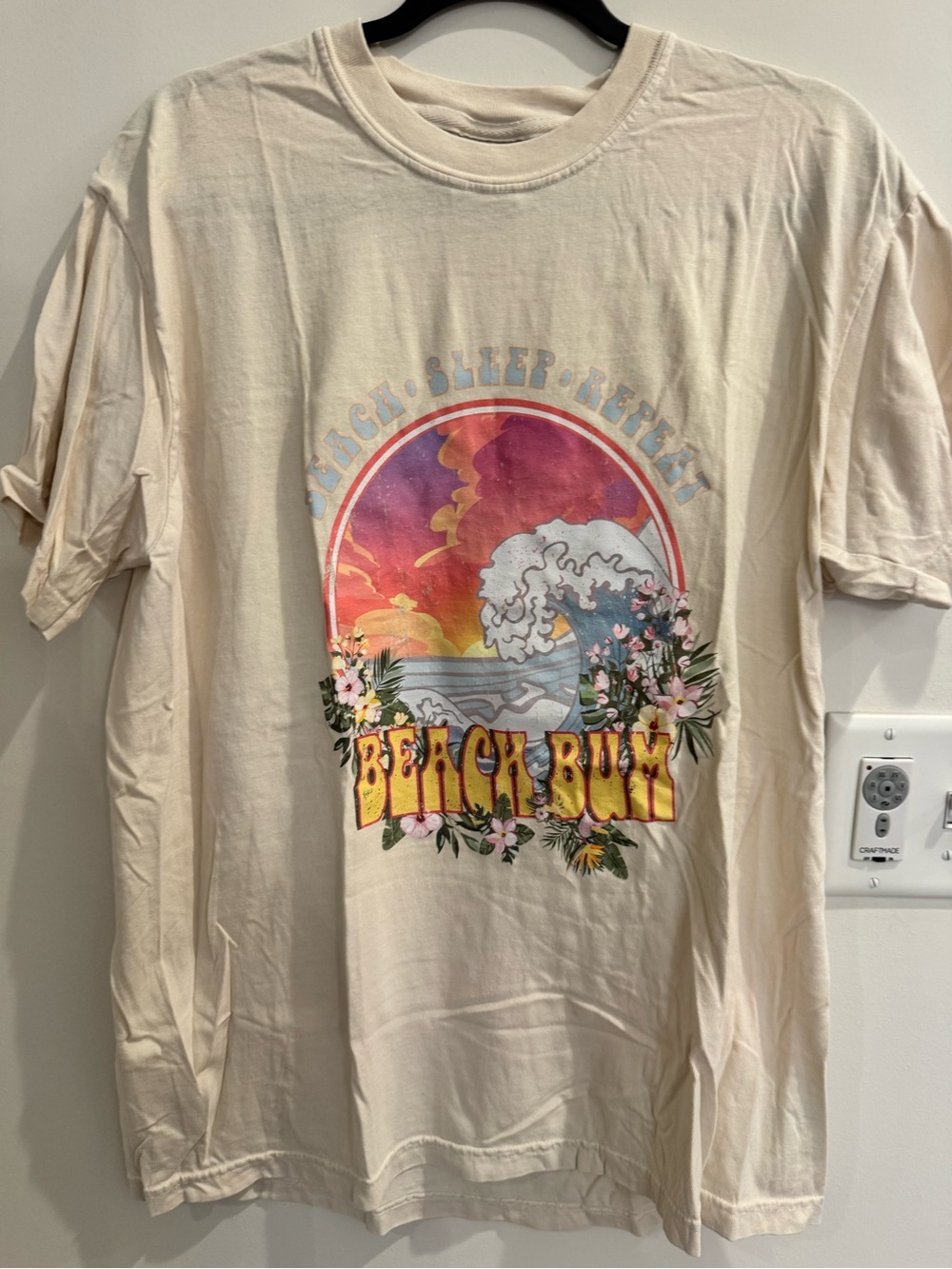 Comfort Colors Cream Beach Graphic Short Sleeve Tee